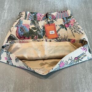 Etro Floral Mini Skirt - Cream and Pink